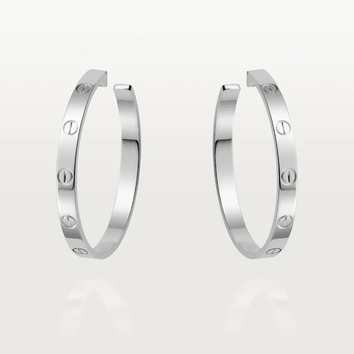 Eternity Earrings Large l Silver