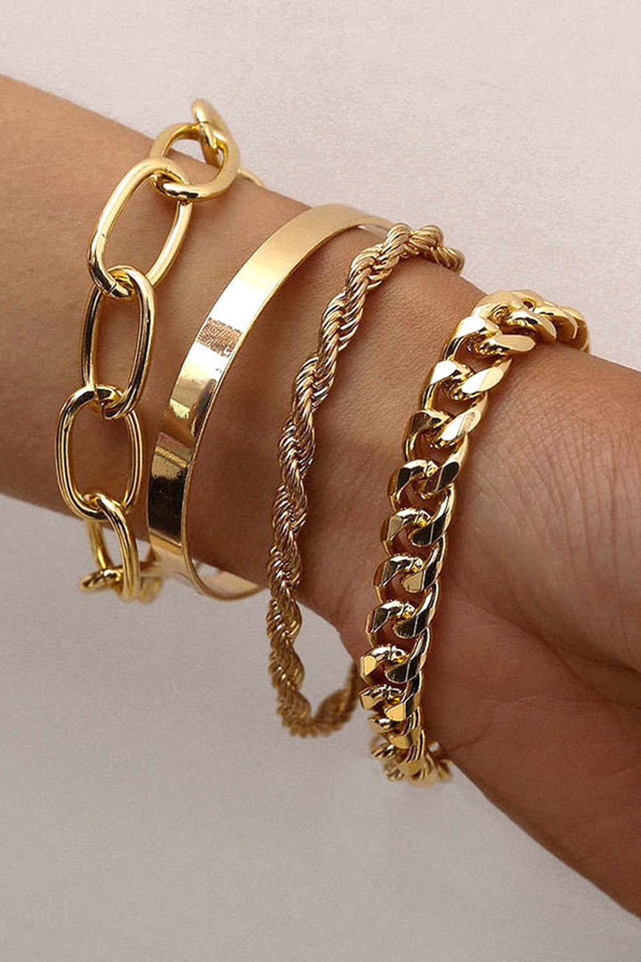 Florance Bracelet Set | Gold