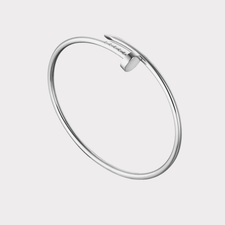 Nail Bracelet Thin | Silver